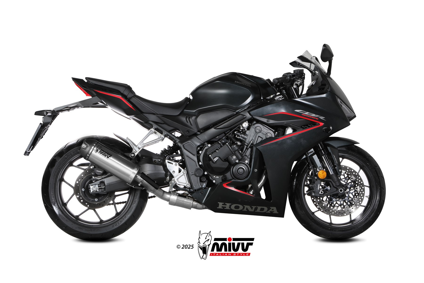 MIVV Escape Completo 4x2x1 AK-1 Titânio com tapa de Carbono Honda CBR 650 R 2024-2026 2 MIVV Escape Completo 4x2x1 AK-1 Titânio com tapa de Carbono Honda CBR 650 R 2024-2026