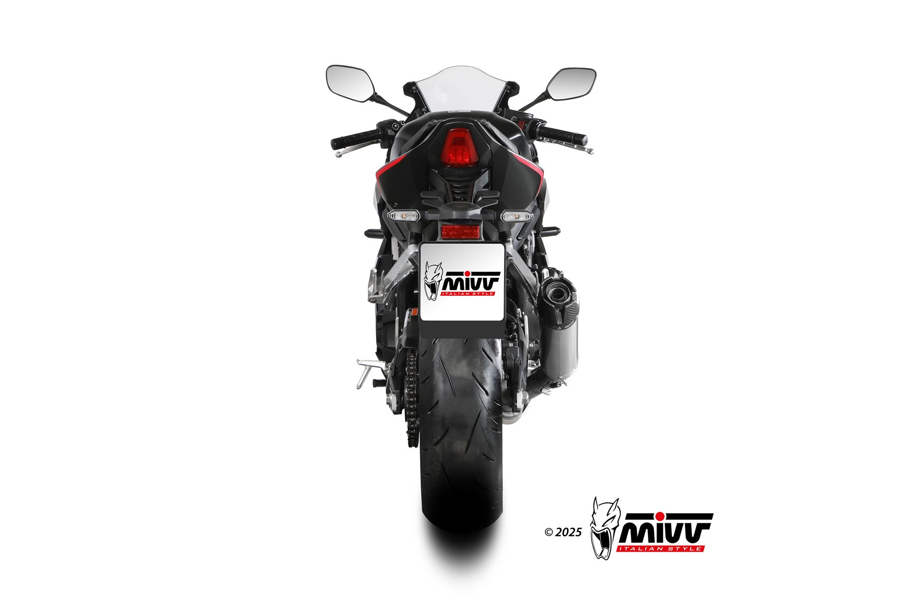 MIVV Escape Completo 4x2x1 AK-1 Titânio com tapa de Carbono Honda CBR 650 R 2024-2026 4 MIVV Escape Completo 4x2x1 AK-1 Titânio com tapa de Carbono Honda CBR 650 R 2024-2026